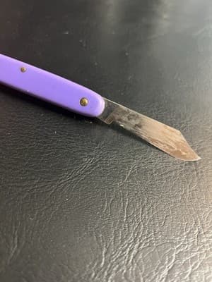 Rare Victorinox Day Packer Swiss Army Pocket Knife 100mm Single Blade Purple - Thumbnail 8