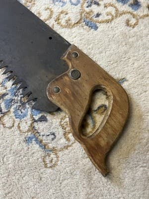 Vintage 36” 1 or 2 Man Crosscut Buck Saw Warranted Supreme Logging Hand Tree - Thumbnail 2