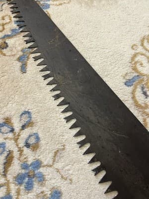 Vintage 36” 1 or 2 Man Crosscut Buck Saw Warranted Supreme Logging Hand Tree - Thumbnail 6