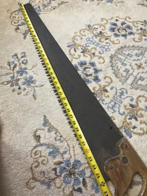 Vintage 36” 1 or 2 Man Crosscut Buck Saw Warranted Supreme Logging Hand Tree - Thumbnail 9