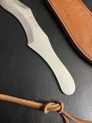 MAGNUM Stainless MINI BO-KRI Throwing Knife Fixed Blade W/ Leather SHEATH Bailey - Thumbnail 7