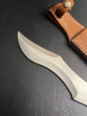 MAGNUM Stainless MINI BO-KRI Throwing Knife Fixed Blade W/ Leather SHEATH Bailey - Thumbnail 8
