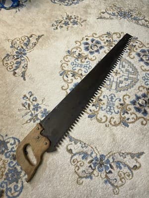 Vintage 36” 1 or 2 Man Crosscut Buck Saw Warranted Supreme Logging Hand Tree - Thumbnail 10