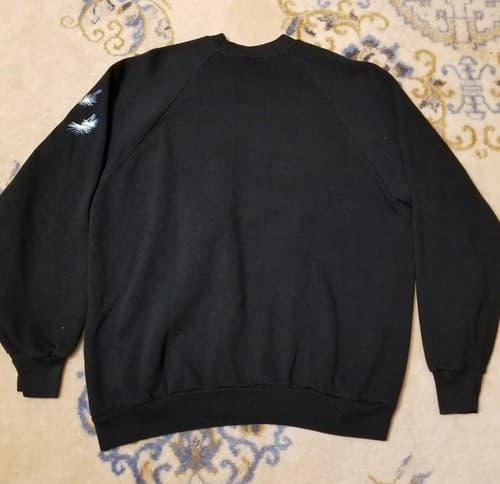 Vintage L Dandelion Sweatshirt Large Womens Black Sweater USA Vtg Tour - Thumbnail 2