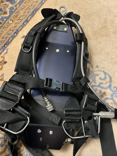 Vtg North Self-Contained Breathing Apparatus Scuba Gear Metal Backplate Harness - Thumbnail 7