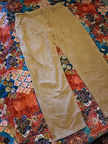 VTG Carhartt B01 BRN Made In USA Double Knee Men’s Carpenter Pants 40x30 Vintage - Thumbnail 2