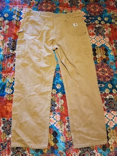 VTG Carhartt B01 BRN Made In USA Double Knee Men’s Carpenter Pants 40x30 Vintage - Thumbnail 3