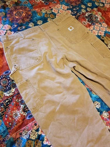 VTG Carhartt B01 BRN Made In USA Double Knee Men’s Carpenter Pants 40x30 Vintage - Thumbnail 4