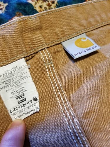 VTG Carhartt B01 BRN Made In USA Double Knee Men’s Carpenter Pants 40x30 Vintage - Thumbnail 8