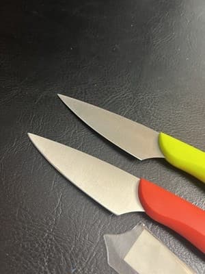 New 2 KAI Pure Komachi Paring Knives Red Green Set High Carbon Stainless Steel - Thumbnail 6