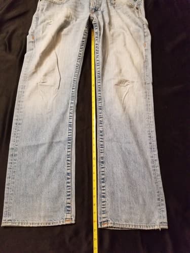 True Religion Jeans 38x34 Mens Blue Pants Section: SLIM Relaxed Faded Denim USA - Thumbnail 15