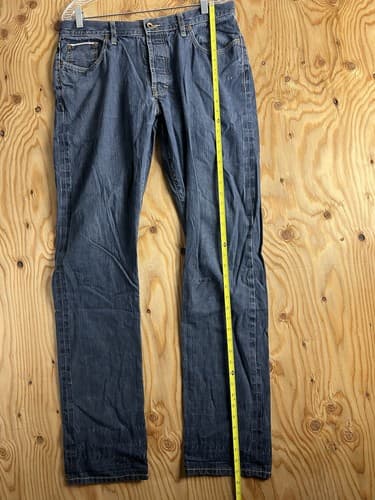 Taylor Stitch Democratic Selvedge Jeans Mens 35 *34x34 Straight Leg Dark Wash - Thumbnail 16