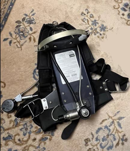 Vtg North Self-Contained Breathing Apparatus Scuba Gear Metal Backplate Harness - Thumbnail 9