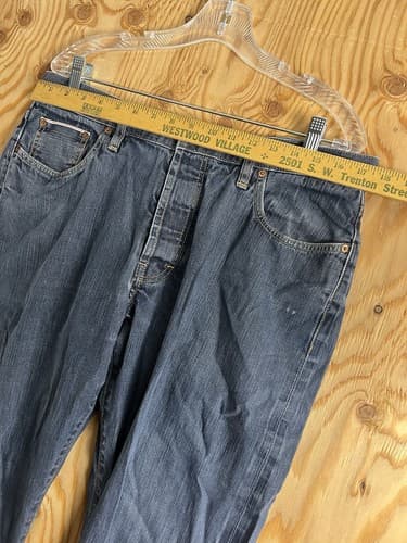 Taylor Stitch Democratic Selvedge Jeans Mens 35 *34x34 Straight Leg Dark Wash - Thumbnail 14