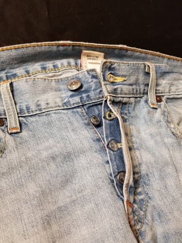 True Religion Jeans 38x34 Mens Blue Pants Section: SLIM Relaxed Faded Denim USA - Thumbnail 11