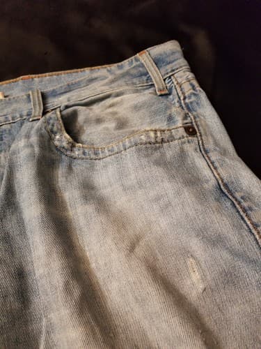 True Religion Jeans 38x34 Mens Blue Pants Section: SLIM Relaxed Faded Denim USA - Thumbnail 5