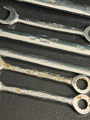 7 Pc Lot Kobalt Metric SAE MM Combination Wrench Mixed Set 14 12 11 3/8 5/16 - Thumbnail 9