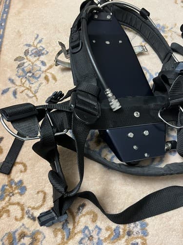 Vtg North Self-Contained Breathing Apparatus Scuba Gear Metal Backplate Harness - Thumbnail 2