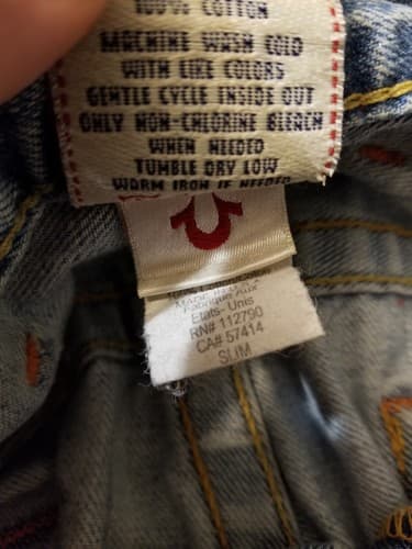 True Religion Jeans 38x34 Mens Blue Pants Section: SLIM Relaxed Faded Denim USA - Thumbnail 13