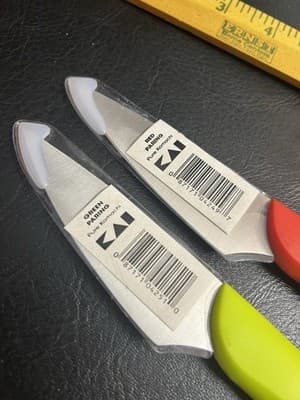New 2 KAI Pure Komachi Paring Knives Red Green Set High Carbon Stainless Steel - Thumbnail 2