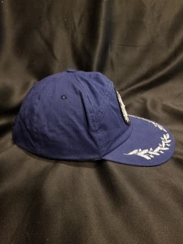 Vintage Mercedes Benz 60s-70s Patch Logo Racing Podium Wreath Cap Hat Blue Rare - Thumbnail 3