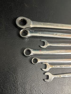 7 Pc Lot Kobalt Metric SAE MM Combination Wrench Mixed Set 14 12 11 3/8 5/16 - Thumbnail 7
