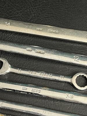7 Pc Lot Kobalt Metric SAE MM Combination Wrench Mixed Set 14 12 11 3/8 5/16 - Thumbnail 10