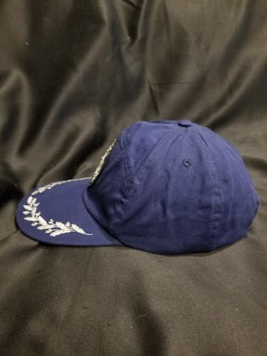 Vintage Mercedes Benz 60s-70s Patch Logo Racing Podium Wreath Cap Hat Blue Rare - Thumbnail 5