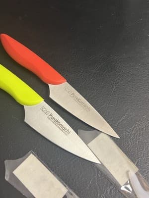 New 2 KAI Pure Komachi Paring Knives Red Green Set High Carbon Stainless Steel - Thumbnail 3