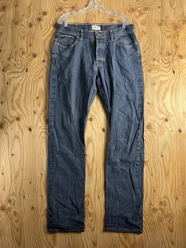 Taylor Stitch Democratic Selvedge Jeans Mens 35 *34x34 Straight Leg Dark Wash - Image 1