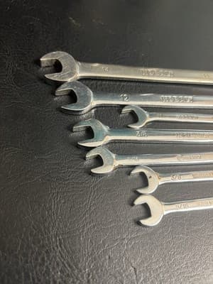 7 Pc Lot Kobalt Metric SAE MM Combination Wrench Mixed Set 14 12 11 3/8 5/16 - Thumbnail 2
