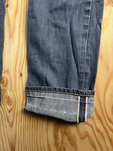 Taylor Stitch Democratic Selvedge Jeans Mens 35 *34x34 Straight Leg Dark Wash - Thumbnail 8