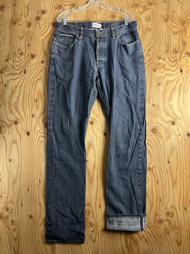 Taylor Stitch Democratic Selvedge Jeans Mens 35 *34x34 Straight Leg Dark Wash - Thumbnail 7