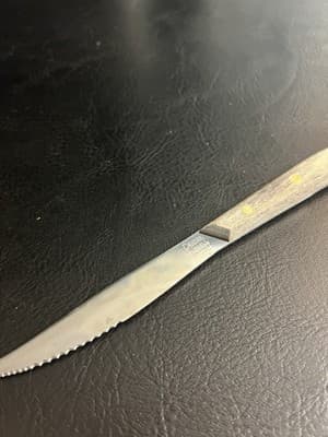 VTG Dexter Russell Wood Handle Serrated Steak Knife Stainless Steel USA - Thumbnail 3