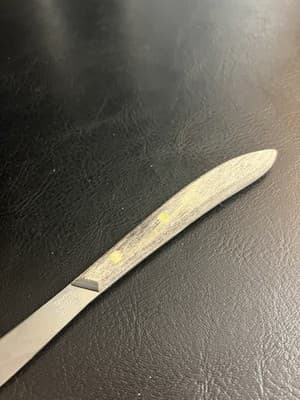 VTG Dexter Russell Wood Handle Serrated Steak Knife Stainless Steel USA - Thumbnail 4