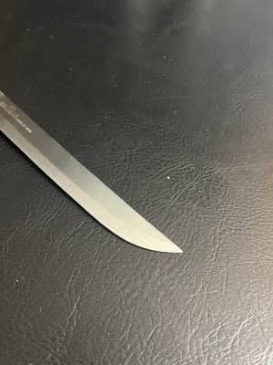Old Homestead 7.5" Slicer Knife Stainless Straight Edge Wood Handle Vtg Japan - Thumbnail 2