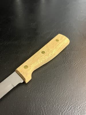 Old Homestead 7.5" Slicer Knife Stainless Straight Edge Wood Handle Vtg Japan - Thumbnail 9