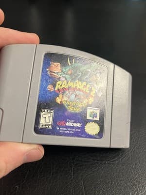 Rampage 2 Universal Tour Nintendo 64 N64 Game Cartridge Only USA Midway - Thumbnail 2