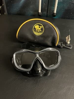 Poseidon 3D Kevlar Doubleglass Scuba Snorkeling Low Volume Dive Mask dupont READ - Image 1
