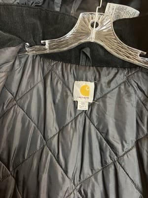 Carhartt C003 BLK Loose Fit Duck Quilt Jacket Coat Parka Mens 2XL Tall Hood Vtg - Thumbnail 8