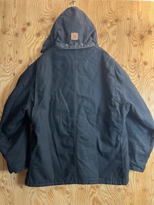 Carhartt C003 BLK Loose Fit Duck Quilt Jacket Coat Parka Mens 2XL Tall Hood Vtg - Thumbnail 17