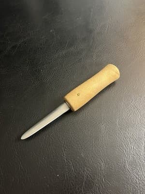 Morty The Knife Man 3” Blade Oyster #516 High Carbon Stainless Steel Wood Handle - Image 1