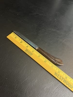 1 X Vintage Ginsu Stainless Steel Serrated Brown Handle 4 Inch Steak Knife - Thumbnail 9