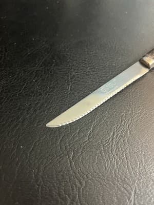 1 X Vintage Ginsu Stainless Steel Serrated Brown Handle 4 Inch Steak Knife - Thumbnail 2