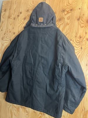 Carhartt C003 BLK Loose Fit Duck Quilt Jacket Coat Parka Mens 2XL Tall Hood Vtg - Thumbnail 18
