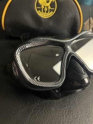 Poseidon 3D Kevlar Doubleglass Scuba Snorkeling Low Volume Dive Mask dupont READ - Thumbnail 2
