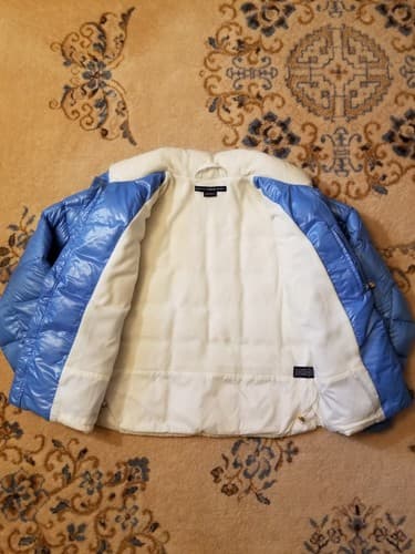 Vintage 90s Ralph Lauren Sport Quilted Puffer Down Jacket Size M Baby Blue Polo - Thumbnail 2