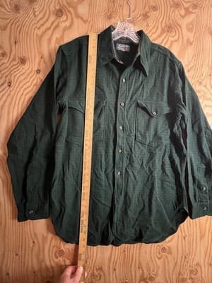Vtg Pendleton Wool Plaid 1960s Long Sleeve Button Up Mens M Board Shirt Grid - Thumbnail 4