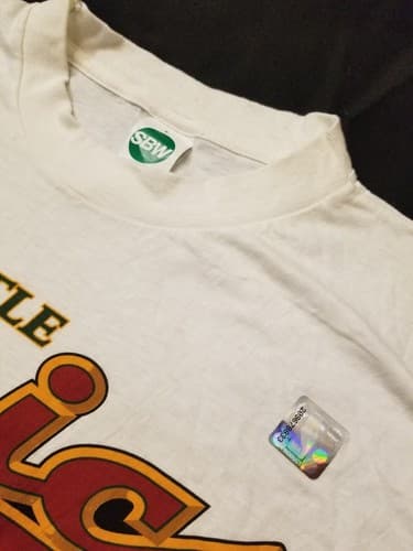 RARE Vtg 1996 NBA Finals Seattle Sonics Champions SBW T Shirt Large L Western - Thumbnail 3