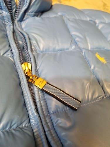 Vintage 90s Ralph Lauren Sport Quilted Puffer Down Jacket Size M Baby Blue Polo - Thumbnail 5